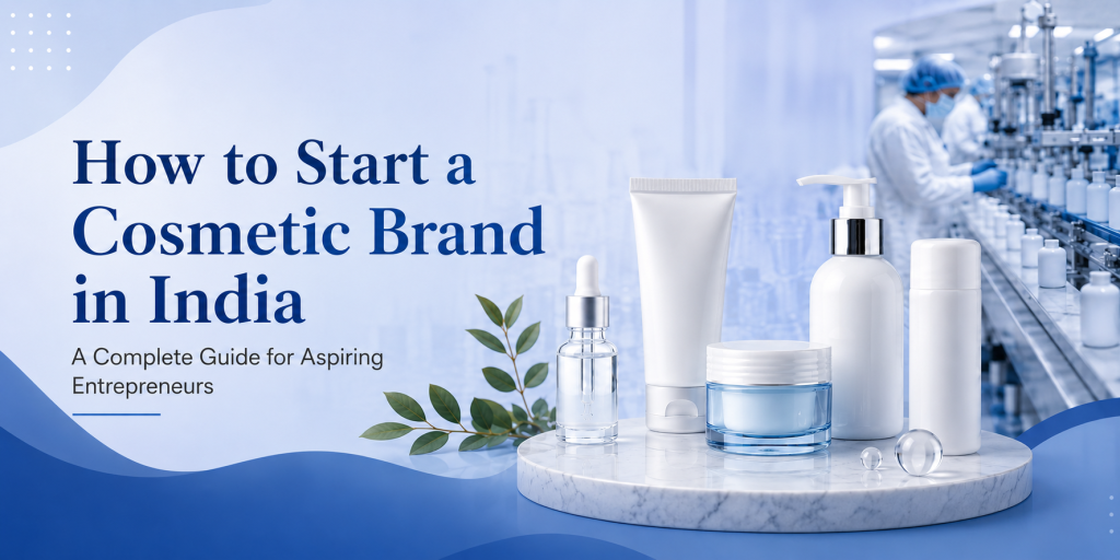 Cosmetic Manufacturers in Delhi skincare production setup